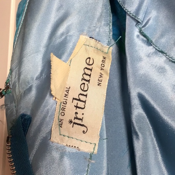 Vintage 1950s formal blue floral dress size 9 in excellent condition - Picture 12 of 12